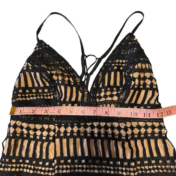 ASTR Strappy Crochet Black Lace Dress - Picture 8 of 9